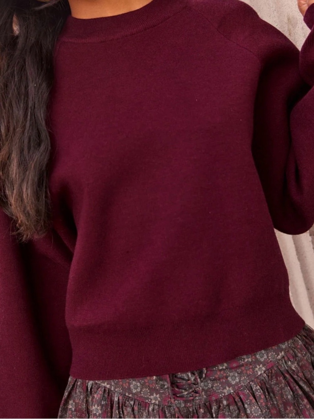 Vici Women's Crewneck Sweater in Wine